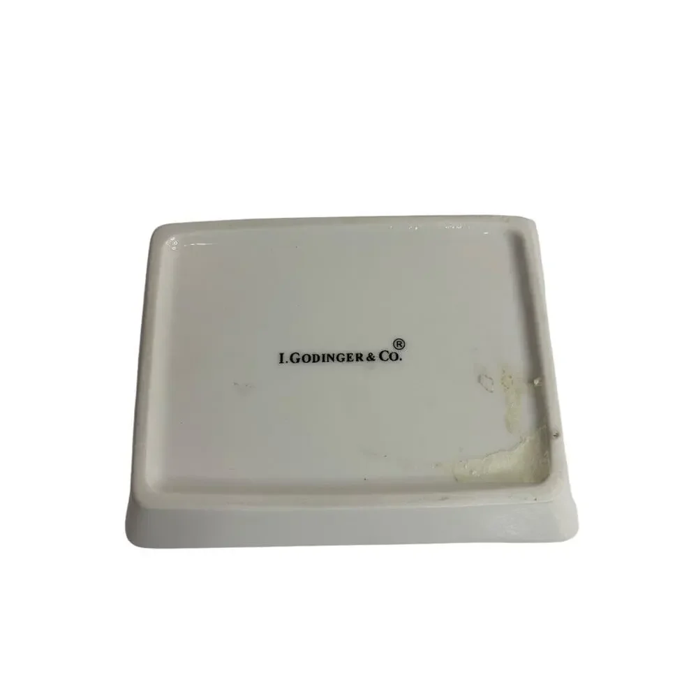 I Godinger & Co Jewels White Trinket Dish Jewelry Holder 4.25 x 5.5 Inches